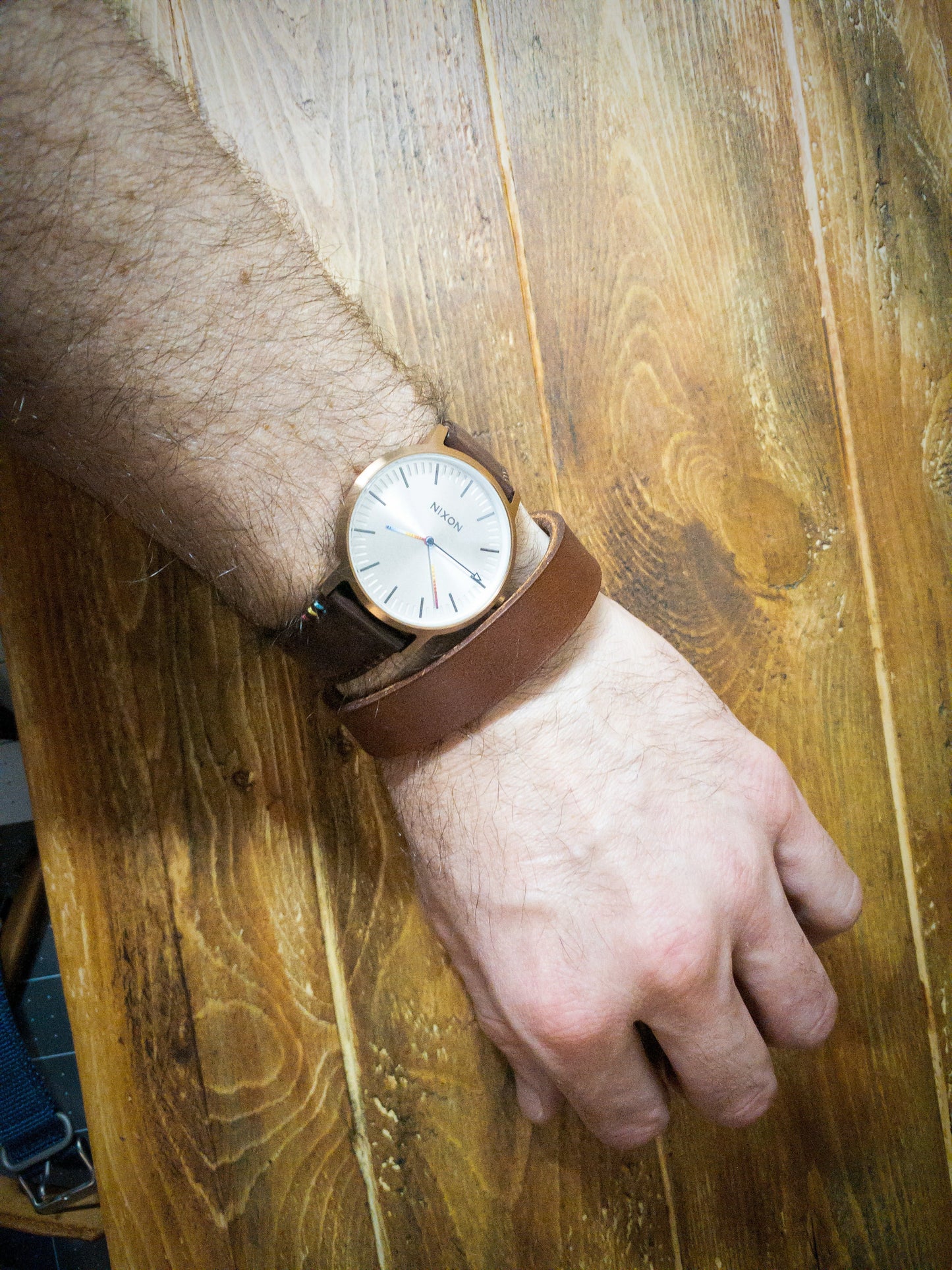 Brown Men's Leather Cuff