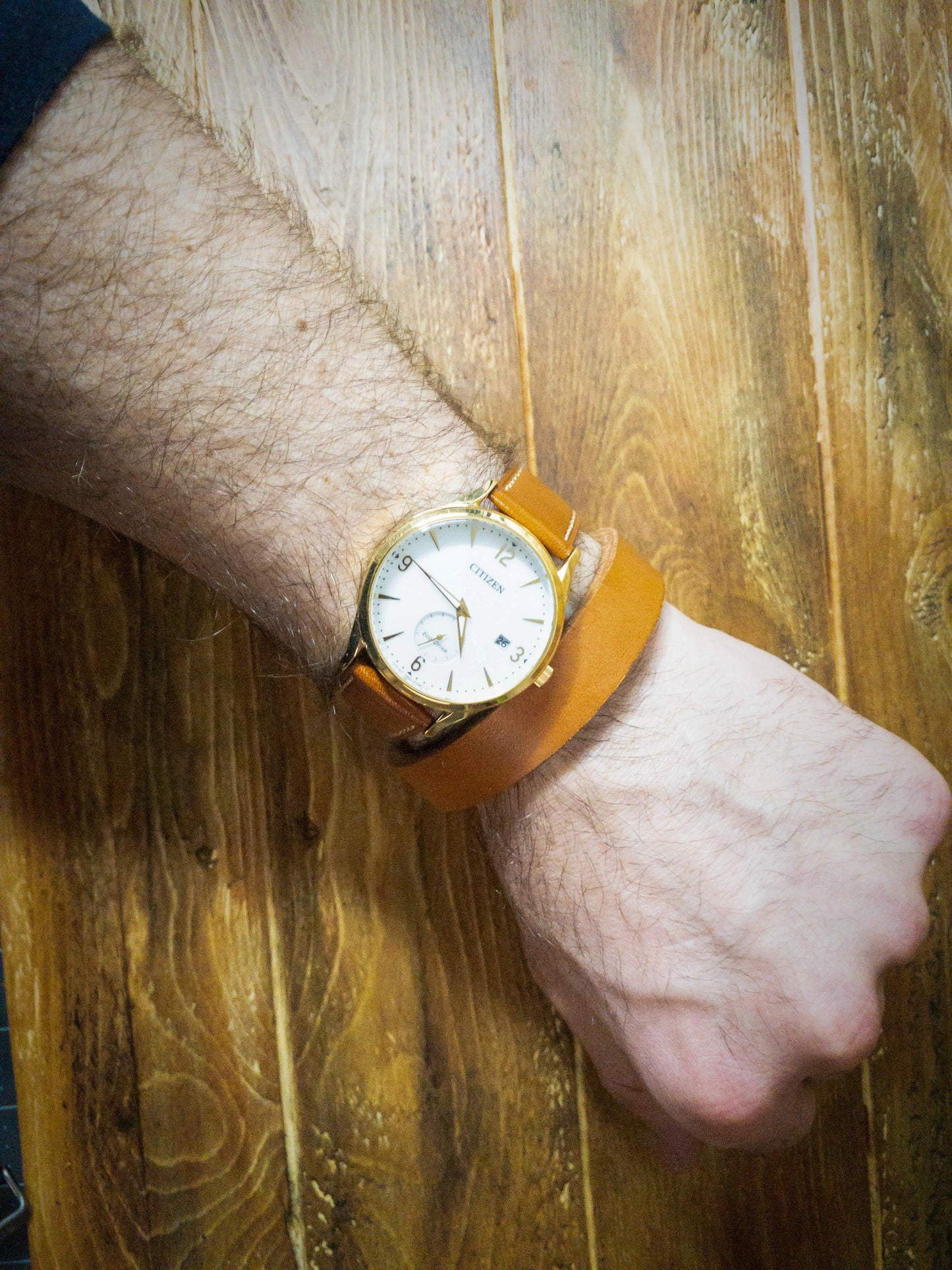 Tan Men's Leather Cuff