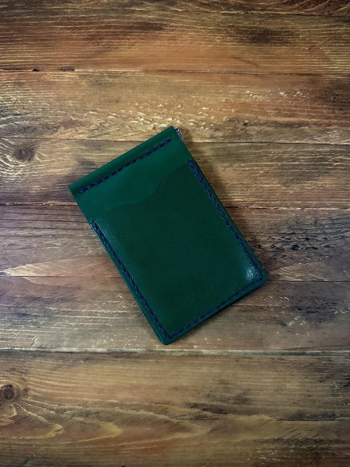 Green Money Clip Wallet