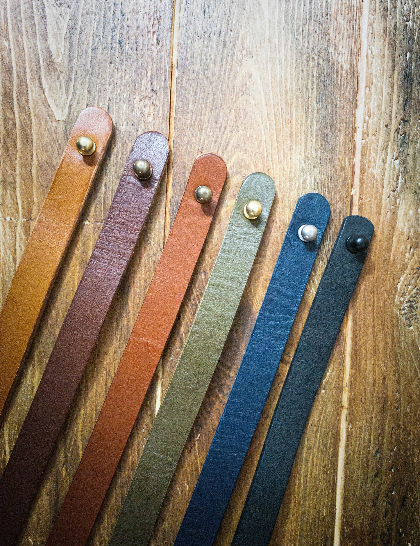 Navy Men's Leather Cuff