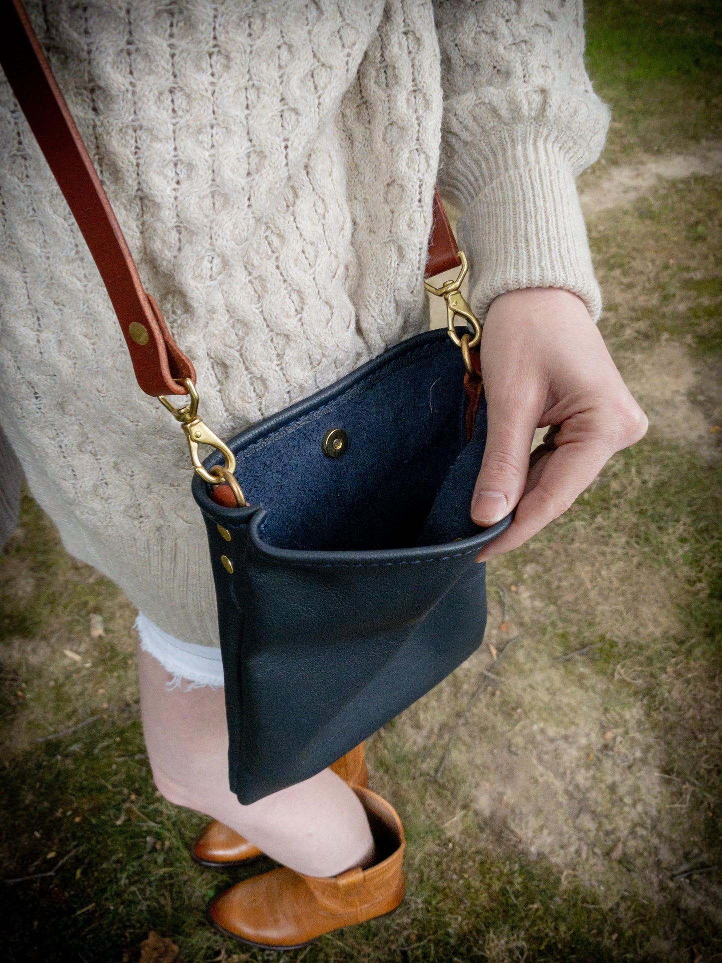 Luna Navy Crossbody Bag