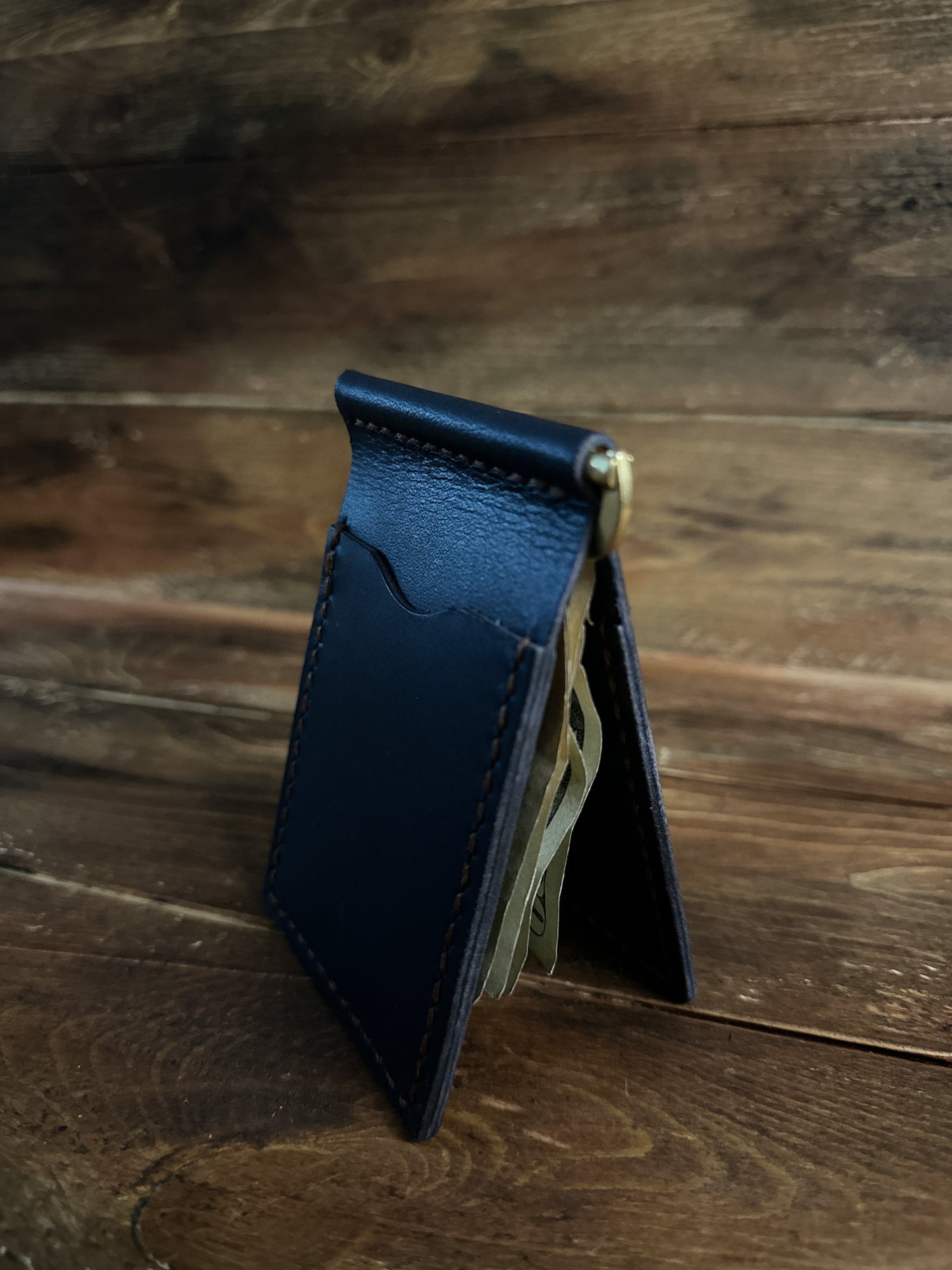 Navy Money Clip Wallet